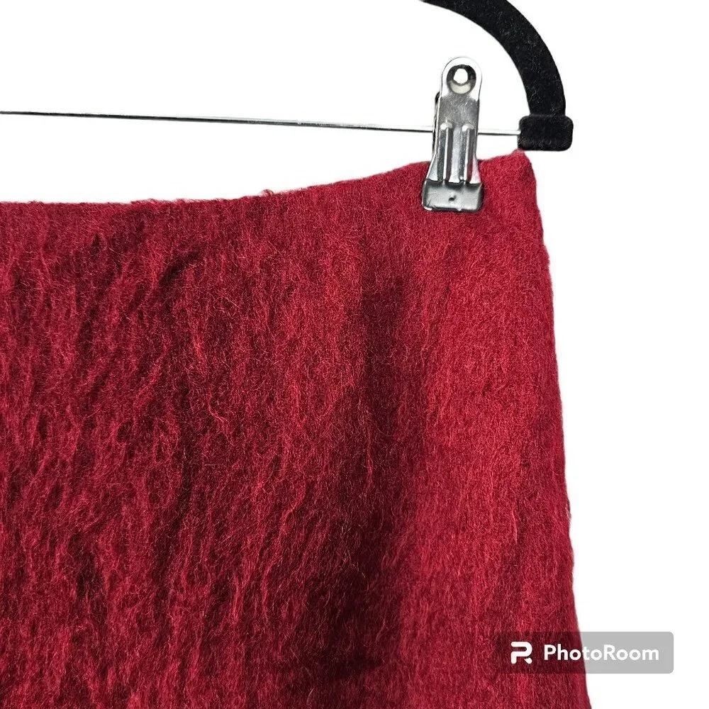 Anne Klein 2 Vintage Mohair Wool Burgundy Skirt
